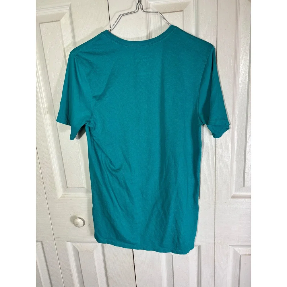 Nike The Nike Tee Run Dri Fit Athletic Cut Teal‎ Green T-Shirt Womens S